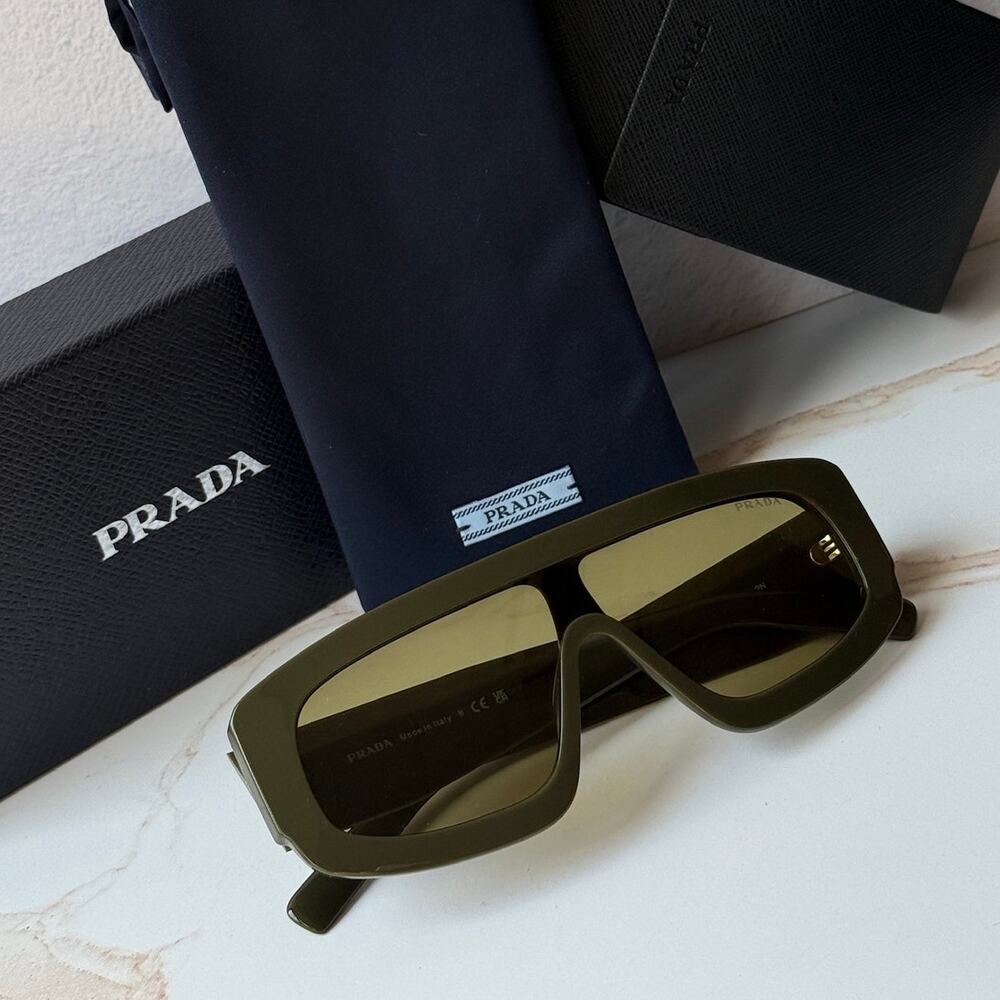 NEW Prada PR D10S Mask Sunglasses in Green $497